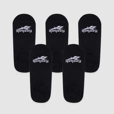 리복 스탠다드 숏스니커즈 양말 5켤레 세트, 블랙