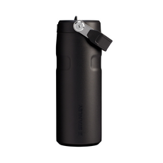 STANLEY IceFlow Aerolight 摺疊吸管杯，470ml，超輕量技術，適用於洗碗機，不含BPA，易於攜帶的手柄, 消光黑2.0, 1個
