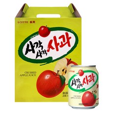 LOTTE 樂天 蘋果汁禮盒, 韓國原裝進口, 238ml, 12罐