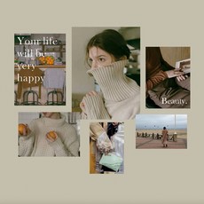 리빙943 감성 인테리어 벽장식 포토카드 6세트, warm style, 1세트