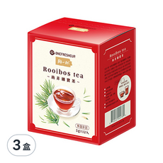 鮮一杯 南非國寶茶 5克x12入, 不含咖啡因, 5g, 12包, 3盒