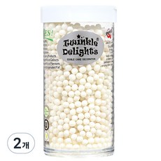 퀄리티스프링클 화이트 펄 스프링클 3mm, 75g, 2개