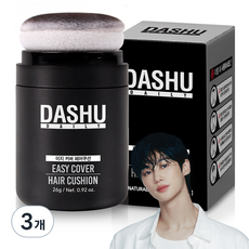 다슈 데일리 안티 헤어로스 헤어쿠션 흑채 26g, 내추럴 블랙, 3개