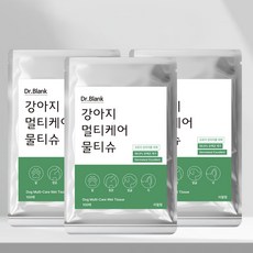 Dr.Blank 狗狗多功能護理散步濕紙巾補充包, 3個, 100入