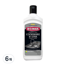 와이만 스텐스틸 싱크 물때 찌든때 얼룩 제거 세정제, 227g, 6개