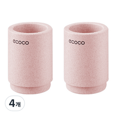 블럭마트 욕실 에코 칫솔꽂이, 핑크, 4개