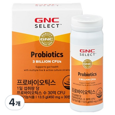 GNC 프로바이오틱스 유산균 13.5g, 4개, 30정