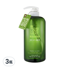 NATURE LOVE MERE 然自母愛 嬰幼兒餐具洗潔精 750毫升, 750ml, 3瓶