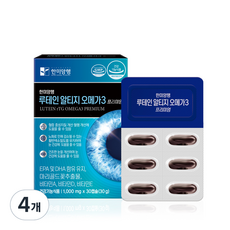 한미양행 루테인 알티지 오메가 3 프리미엄, 30g, 4개