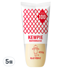 kewpie 美乃滋450g 五入組，口感滑順濃郁，適用於多種料理，輕鬆享受美味佳餚, 450g, 5個