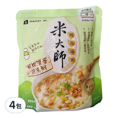 master mi 米大師 純高湯粥 田園滑蛋雞湯粥, 310g, 4包