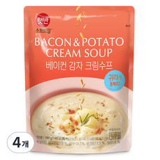 햇반 소프트밀 베이컨 감자 크림 수프, 180g, 4개