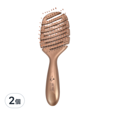 BEAUTYOUNG 妝漾 3D彈性順髮梳, 玫瑰金, 鏤空設計, 快速乾髮, BP1805, 2個