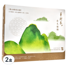 HGT 華剛茶業 萌來運轉 梨山輕焙烏龍茶包禮盒, 100%臺灣茶, 無人工添加, 40包, 2盒
