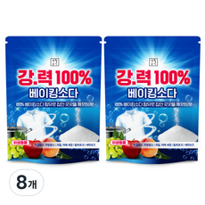 생활공식 강 력 100 세제 베이킹소다, 2kg, 8개