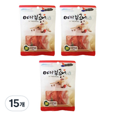 야아부르니 국내산 강아지 수제간식, 순닭가슴살맛, 15개 
