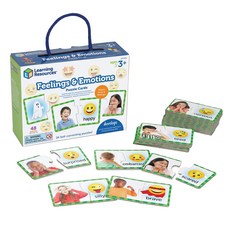 Learning Resources 情緒認知拼圖卡，3歲以上適用，48片拼圖, LR, 1組