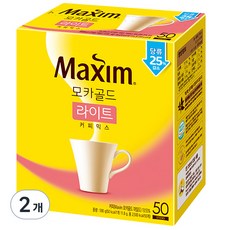 맥심 모카골드 라이트 커피믹스 590g, 11.8g, 50개입, 2개