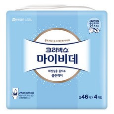 마이비데 화장실용 물티슈 비데티슈 캡형, 46매, 4팩