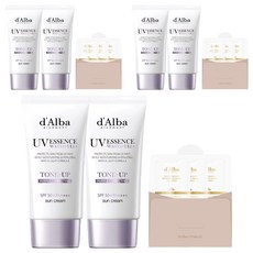 달바 워터풀 톤업 선크림 퍼플 SPF50+ PA++++ 50ml x 2p + 세럼 클렌저 3ml x 3p 세트, 3개