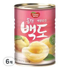 동원 백도 과일통조림, 400g, 6개