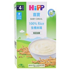 HiPP 喜寶 BABY CEREAL 100% Rice 生機米精, 歐洲原裝進口, 穀物含量高達99.9%, 無添加糖, 200g, 1盒