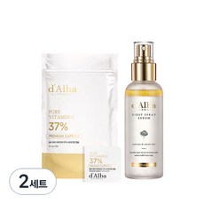 달바 퓨어 비타민C 37% 프리미엄 캡슐 88mg*6ea+퍼스트 스프레이 세럼 100ml, 2세트