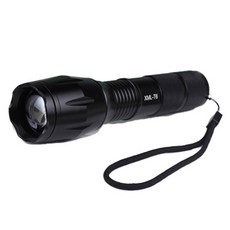 T6手電筒, XML-T6, 5段強光手電筒, 可伸縮, 360度旋轉變焦, 1個