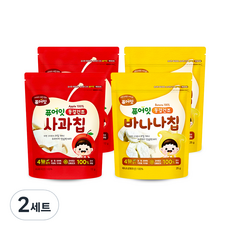 퓨어잇 내이브로 사과칩 12g x 2p + 바나나칩 25g x 2p, 2세트