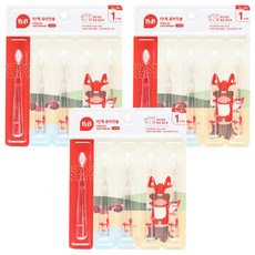 비앤비 뮤아 1단계 유아 칫솔, 투명, 5개입, 3개