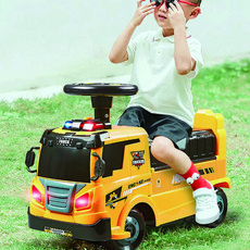 2in1想像蹦蹦車重型機械車+軌道玩具, 1組, 混色