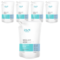 궁중비책 젖병 & 식기세정제 캡리필형, 5개, 400ml