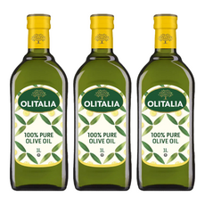 OLITALIA 奧利塔 純橄欖油, 世界星級主廚首選, 品質卓越, 1L, 3瓶