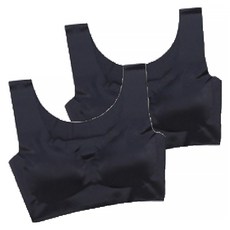 超薄冰絲無痕內衣 2件組, 2XL, 黑色