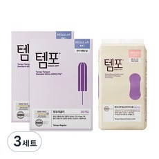 템포 레귤러 40개입 + 팬티라이너 40개입 1개, 3세트