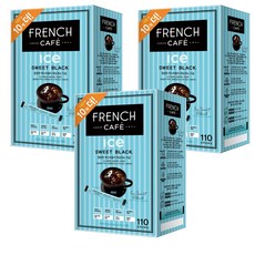 FRENCH CAFE 柔和混合型甜黑咖啡粉隨身包, 6g, 110條, 3盒