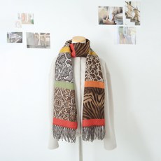 動物花紋圍巾
