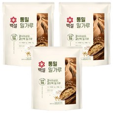 백설 통밀밀가루, 1kg, 3개