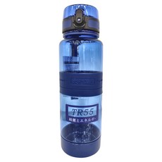 太和工房 TR55系列 運動水壺, 1000ml大容量, 瓶身止滑圈, 配專用吊繩, 深藍色, 1L, 1個