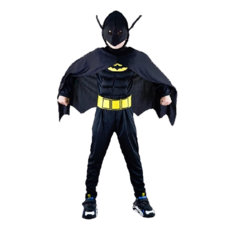 Batman 蝙蝠俠 萬聖節男童變裝服, 附面罩和披風腰帶, 1組