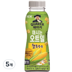 퀘이커 마시는 오트밀 찰옥수수, 50g, 5개