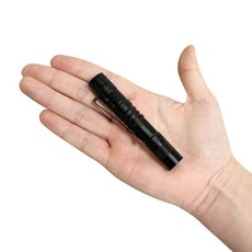 超強 LED 迷你手電筒 9 cm, 1個, 黑色