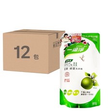 一滴淨 蘆薈多酚食品用洗潔精補充包，植萃成分 溫和不傷手, 800g, 12包