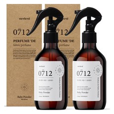 메르헨트 퍼퓸 드 섬유향수 룸스프레이 250ml, 베이비파우더, 2개