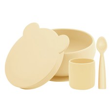 minikoioi 小美食家碗杯匙3件組, 碗, 杯, 匙, 蜂蜜黃, 1組