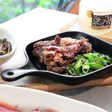칠린 멜라민 웨어 사각 후라이팬 접시, 블랙