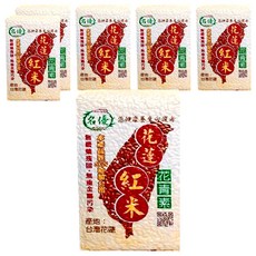 名優 花蓮紅米 600g, 台灣花蓮產 紅米, 6包