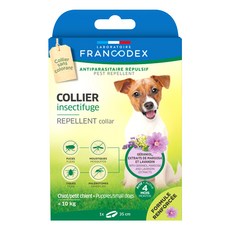 FRANCODEX 法典 新綠野防水驅蟲頸圈-小型犬，含天然苦楝、薰衣草、椰子油複方，有效驅避跳蚤、沙蝨、壁蝨、蚊子, 1盒