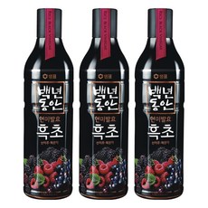 샘표 백년동안 산머루 복분자 현미발효 흑초, 900ml, 3개