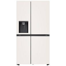 LG전자 디오스 오브제컬렉션 얼음정수기 양문형 냉장고 810L 방문설치, 오브제컬렉션 베이지 + 베이지,